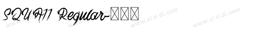 SQUA11 Regular字体转换